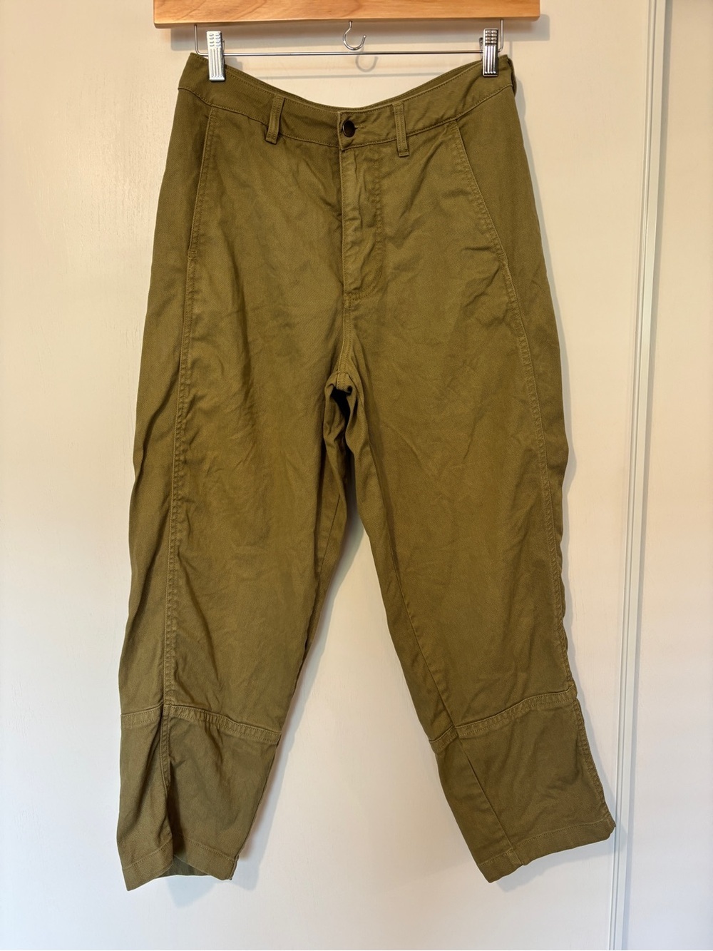 Quince Barrel Jeans Size 8 Organic Cotton Stretch Twill Utility Quiet Luxury - Picture 2 of 11